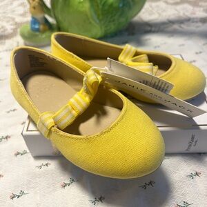 Janie and Jack Yellow Girls Ballet Flats NWT